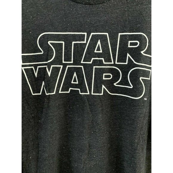 Star Wars 2XL Lucas Films Black speckled Star Wars Short Sleeve graphic Tee - Picture 2 of 4